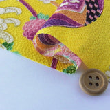 Court Carriage and Fans on Yellow (Length) 1=0.25yard