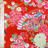 Court Carriage and Fans on Red (Length) 1=0.25yard