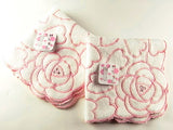 Hand Towel Made from Bamboo Fiber - Rose White/Pink