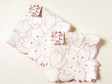Hand Towel Made from Bamboo Fiber - Cherry Blossoms White