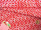 Traditional Wave Pattern - Red (Length) 1=0.25yard