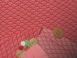 Traditional Wave Pattern - Red (Length) 1=0.25yard