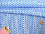 Traditional Wave Pattern - Blue (Length) 1=0.25yard