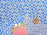 Traditional Wave Pattern - Blue (Length) 1=0.25yard