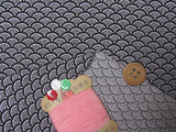 Traditional Wave Pattern - Black (Length) 1=0.25yard