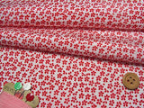 Tiny Cherry Blossoms - White/Red (Length) 1=0.25yard
