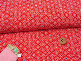 Modern Star Pattern - Red (Length) 1=0.25yard