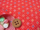 Modern Star Pattern - Red (Length) 1=0.25yard