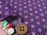 Modern Star Pattern - Purple (Length) 1=0.25yard