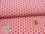 Modern Star Pattern - White/Red (Length) 1=0.25yard