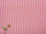 Modern Star Pattern - White/Red (Length) 1=0.25yard
