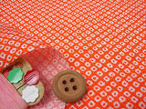 Kanoko Dots on Orange (Length) 1=0.25yard