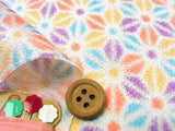 Asanoha-Star Flowers - White/Lavender/Blue (Length) 1=0.25yard