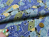 Kanoko Dots Patchworks on Blue (Length) 1=0.25yard