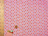 Asanoha Star Kaleidoscope Pattern - Red (Length) 1=0.25yard