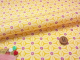 Asanoha Star Kaleidoscope Pattern - Mustard Yellow (Length) 1=0.25yard