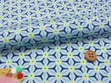 Asanoha Star Kaleidoscope Pattern - Blue (Length) 1=0.25yard