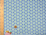 Asanoha Star Kaleidoscope Pattern - Blue (Length) 1=0.25yard