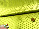Jacquard Sayagata Pattern in Yellow-Green (Length) 1=0.25yard