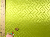 Jacquard Sayagata Pattern in Yellow-Green (Length) 1=0.25yard