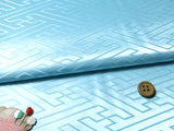 Jacquard Sayagata Pattern in Light Blue (Length) 1=0.25yard