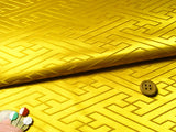 Jacquard Sayagata Pattern in Yellow (Length) 1=0.25yard
