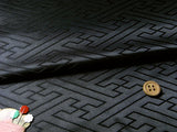 Jacquard Sayagata Pattern in Black (Length) 1=0.25yard