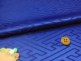 Jacquard Sayagata Pattern in Blue (Length) 1=0.25yard