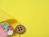 Polyester Woolly Solid - Yellow (Length) 1=0.25yard