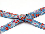 Japanese 3/5in Ribbon: Rabbits - Blue (Quantity) 1=1yard