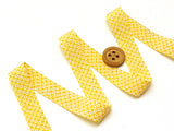 Japanese 3/5in Ribbon: Dots - Yellow (Quantity) 1=1yard