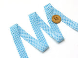 Japanese 3/5in Ribbon: Dots - Blue (Quantity) 1=1yard