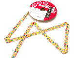 Japanese 3/5in Ribbon: Cherry Blossoms - Lemon (Quantity) 1=1yard