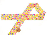 Japanese 1.2in Ribbon: Cherry Blossoms - Yellow (Quantity) 1=1yard