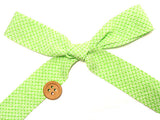 Japanese 1.2in Ribbon: Dots - Yellow-Green (Quantity) 1=1yard
