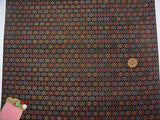 Nishijin-ori Silk Brocade Tatewaku Tiny Flowers - Black (Length) 1=0.25yard