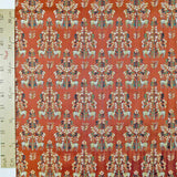 Nishijin-ori Silk Brocade Deer under a Tree - Brick (Length) 1=0.25yard