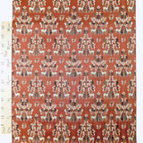 Nishijin-ori Silk Brocade Deer under a Tree - Brick (Length) 1＝0.25yard