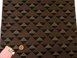 Nishijin-ori Silk Brocade Triangle Pattern - Black (Length) 1=0.25yard