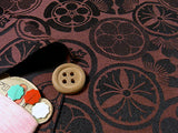Jacquard Japanese Crests in Brick (Length) 1=0.25yard