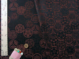 Jacquard Japanese Crests in Brick (Length) 1=0.25yard