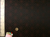 Jacquard Dotted Asanoha Star Pattern - Black/Red (Length) 1=0.25yard