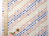 Tenugui Japanese Towel - Flowers & Plovers Orange/Blue
