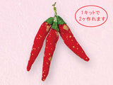 Chirimen Craft Kit - Red Peppers