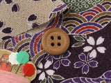 Japanese Flowers & Patterns in Michinaga Design - Purple (Length) 1=0.25yard