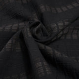 Cotton-Wool Dobby Fabric – Soft Border Stitch -Charcoal Gray (Length) 1=0.25yard