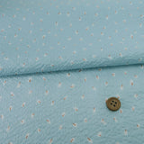 Light Cotton - Subtle Square Pattern Sky Blue (Length) 1=0.25yard