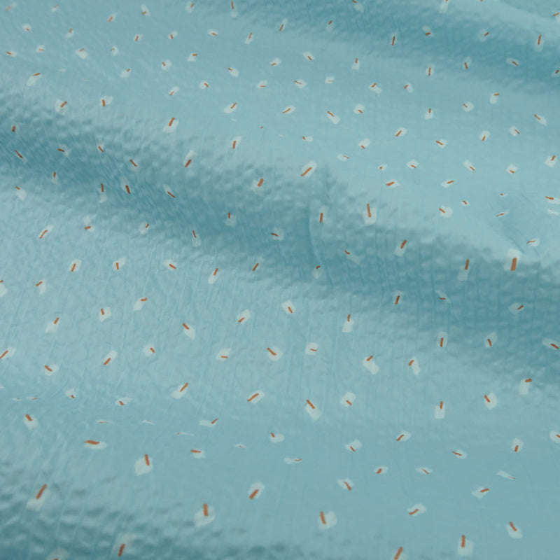 Light Cotton - Subtle Square Pattern Sky Blue (Length) 1=0.25yard