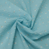 Light Cotton - Subtle Square Pattern Sky Blue (Length) 1=0.25yard