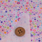 Cotton – Colorful Floral Beads, Light Purple (Length) 1=0.25yard